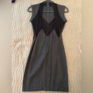 French Connection Body-con Charcoal Gray Dress Size 4